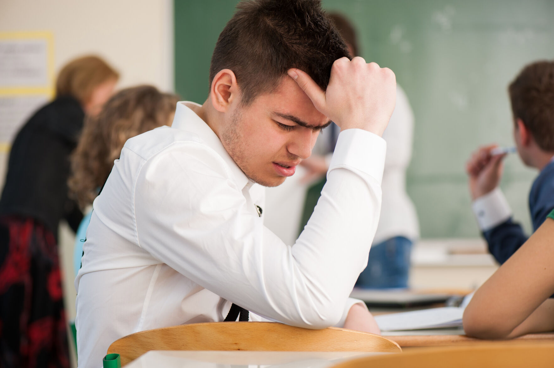 Sad student, mental health